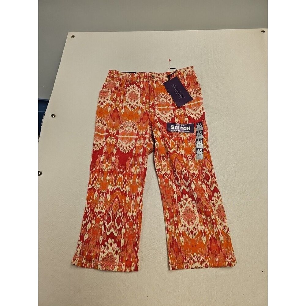 New GLORIA VANDERBILT Womens 6P AMANDA CAPRI JEANS Ultra Stretch‎ Art To Wear